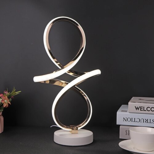 Lampe LED en spirale au design moderne, luminaire décoratif d'intérieur