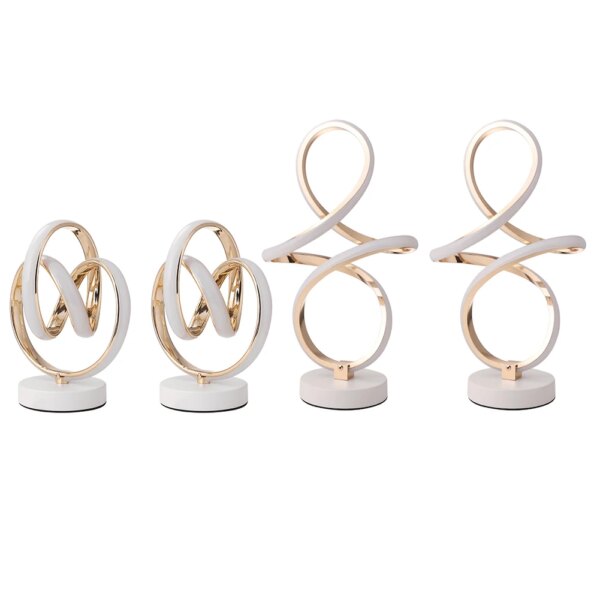 Lampe LED en spirale au design moderne, luminaire décoratif d'intérieur