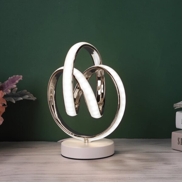 Lampe LED en spirale au design moderne, luminaire décoratif d'intérieur