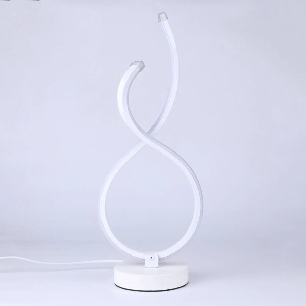 Lampe LED en spirale au design moderne, luminaire décoratif d'intérieur