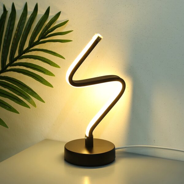 Lampe LED en spirale au design moderne, luminaire décoratif d'intérieur