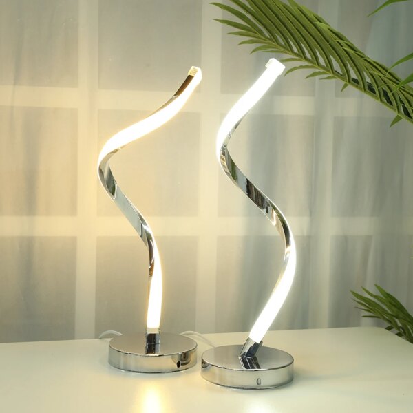 Lampe de Table Led en acrylique et métal, design nordique moderne