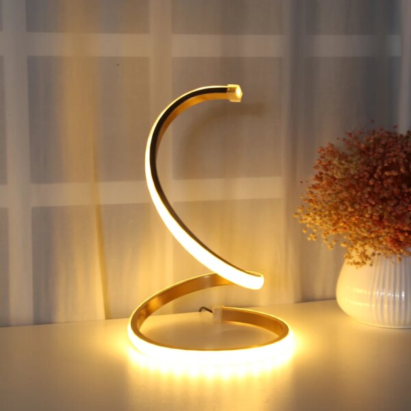 Lampe de Table Led en acrylique et métal, design nordique moderne
