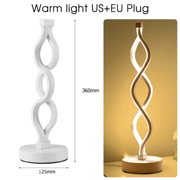 Lampe de Table Led en acrylique et métal, design nordique moderne