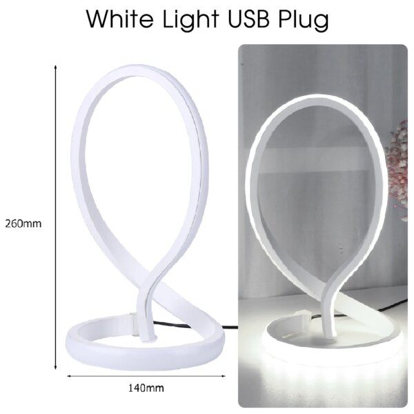 Lampe de Table Led en acrylique et métal, design nordique moderne