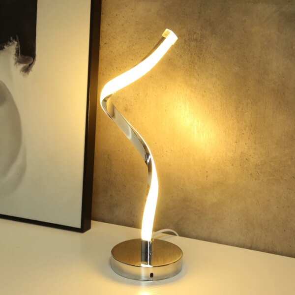 Lampe LED en spirale au design moderne, luminaire décoratif d'intérieur