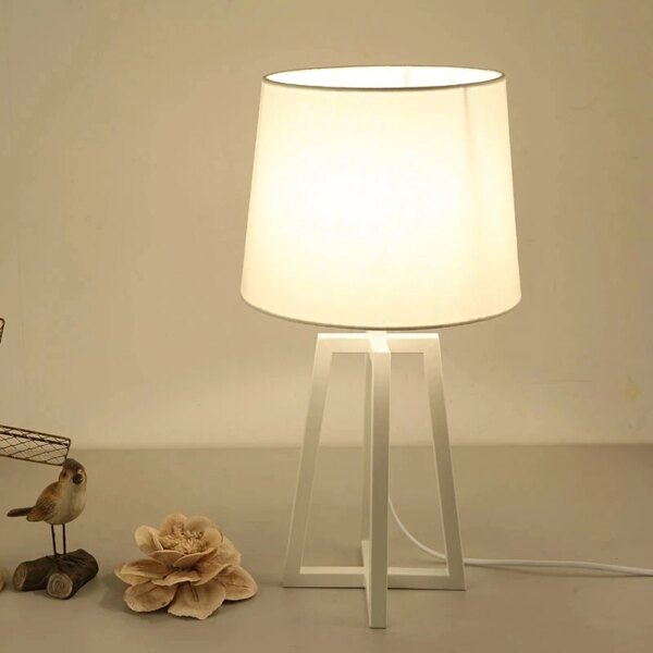 Lampe de chevet en tissu moderne, Design nordique, Design chinois Simple