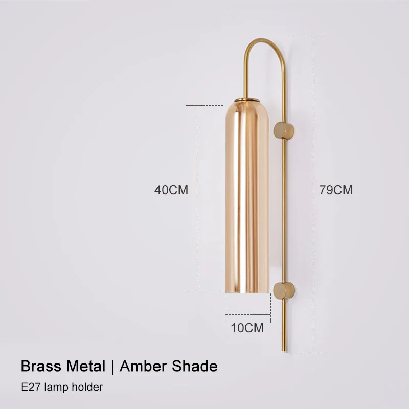 brass and amber glas