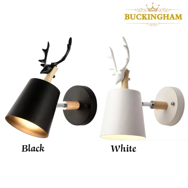 12859-0cfc7c.jpg Applique murale nordique moderne E27 en forme de cerf