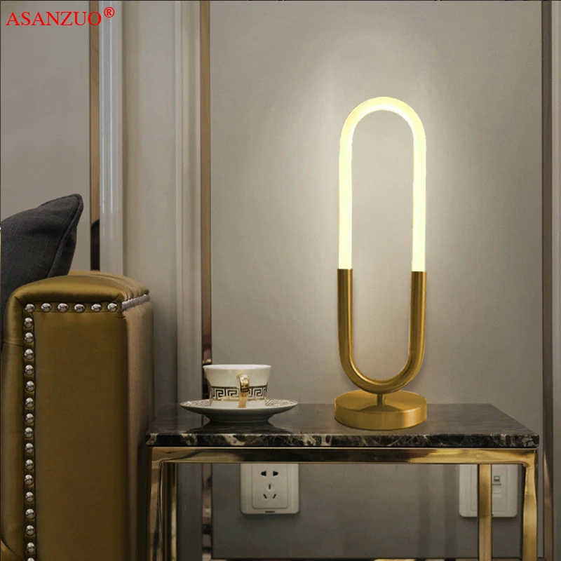 Table forme lampe de — Lampe de Table LED en forme de U au design nordique créatif, lueur à 360 ° | belleveilleuse.fr