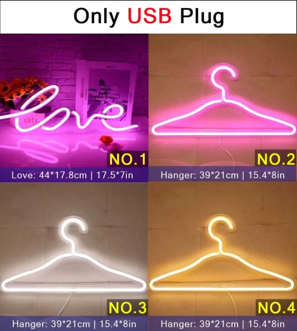 Lampe néon LED de Festival, pour la maison, chambre à coucher, salon, bureau, mariage