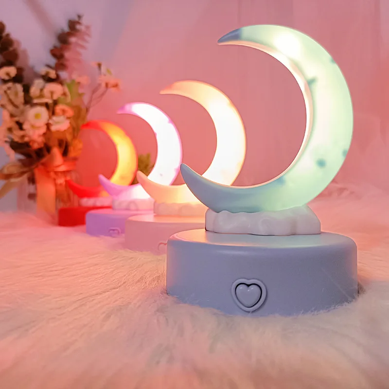 lampe de chevet croissant — lampe de chevet en forme de croissant de lune pour enfants