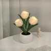 Lampe LED en forme de tulipe, Simulation de fleurs, décoration de la maison