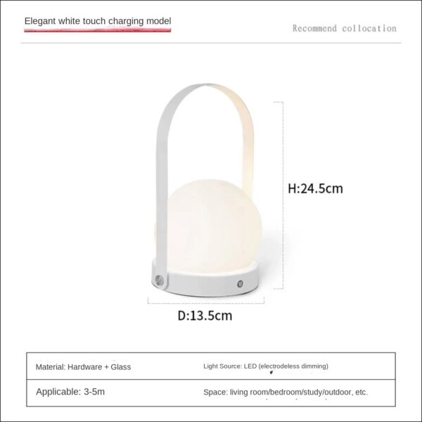 Lampe Led Rechargeable sans fil par USB, luminaire décoratif d'intérieur