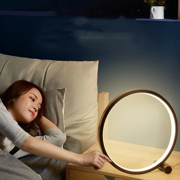 13099-cd53cb.jpg Lampe LED circulaire à intensité réglable par USB, luminaire décoratif d'intérieur