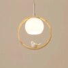 Lampe suspendue en bois au design moderne, luminaire décoratif de plafond