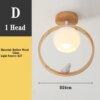 Lampe suspendue en bois au design moderne, luminaire décoratif de plafond