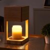 Chauffe-bougie électrique en bois pour aromathérapie