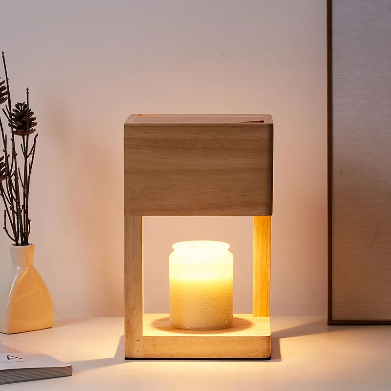 Chauffe bougie lampe de — Chauffe-bougie électrique en bois pour aromathérapie | belleveilleuse.fr