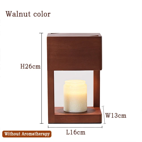 Chauffe-bougie électrique en bois pour aromathérapie