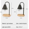 Lampe de Table en bois au design créatif, 110V/220V, chauffe-bougie