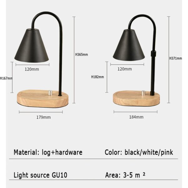 Lampe de Table en bois au design créatif, 110V/220V, chauffe-bougie