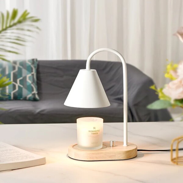 Lampe de Table en bois au design créatif, 110V/220V, chauffe-bougie