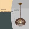 Lampe suspendue en bois au Design moderne, luminaire décoratif de plafond