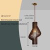 13249-e87338.jpg Lampe suspendue en bois au Design moderne, luminaire décoratif de plafond