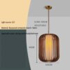 lampe de chevet bois — Lampe suspendue en bois au Design moderne, luminaire décoratif de plafond