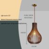 Lampe suspendue en bois au Design moderne, luminaire décoratif de plafond