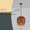 Lampe suspendue en bois au Design moderne, luminaire décoratif de plafond