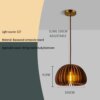 Lampe suspendue en bois au Design moderne, luminaire décoratif de plafond