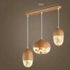 Plafonnier suspendu en bois au Style nordique moderne, luminaire décoratif d'intérieur