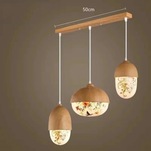 Plafonnier suspendu en bois au Style nordique moderne, luminaire décoratif d'intérieur