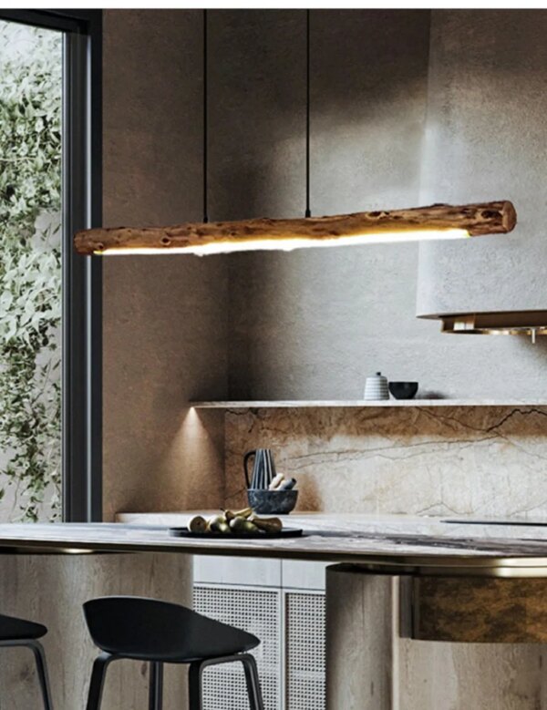 13384-1ce3e5.jpg Lampe suspendue en noyer noir pour Table à manger, luminaires en bois