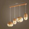 Plafonnier suspendu en bois au Style nordique moderne, luminaire décoratif d'intérieur