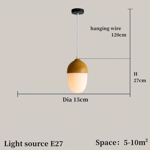 13411-ab4774.jpg Plafonnier suspendu en bois au Style nordique moderne, luminaire décoratif d'intérieur