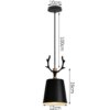 Lampe suspendue en bois au design nordique simpliste, ampoules E27