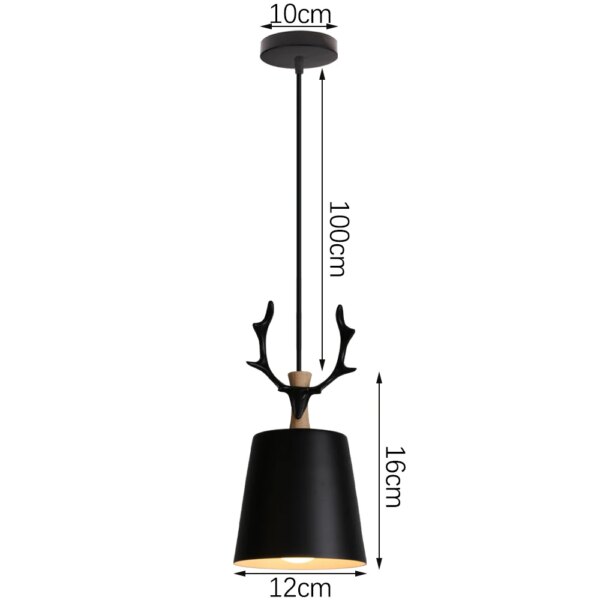 Lampe suspendue en bois au design nordique simpliste, ampoules E27