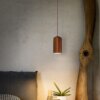 Lampe suspendue en bois massif au design nordique moderne