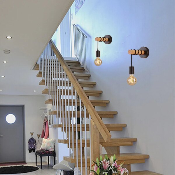 13590-79dfea.jpg Applique murale moderne et minimaliste en bois, lampe E27, éclairage d'intérieur