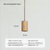 Lampe suspendue en bois massif au design nordique moderne
