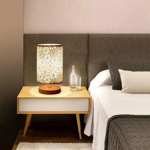 13716-cf57d4.jpg Lampe de Table LED avec socle en bois, Non éblouissante