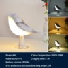 Lampe de chevet en bois avec interrupteur tactile, design créatif
