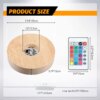 Base de lampe Led en bois, accessoires acryliques, Interface USB, bouton interrupteur
