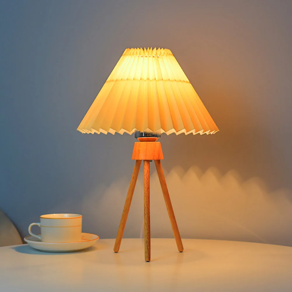 Table bois lampe de — Lampe de Table en bois plissée, style coréen, USB, pour bureau | belleveilleuse.fr