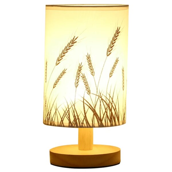 Lampe LED USB en bois massif, design nordique moderne