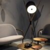 Lampadaire LED sur pied en bois massif, design nordique, Triangle