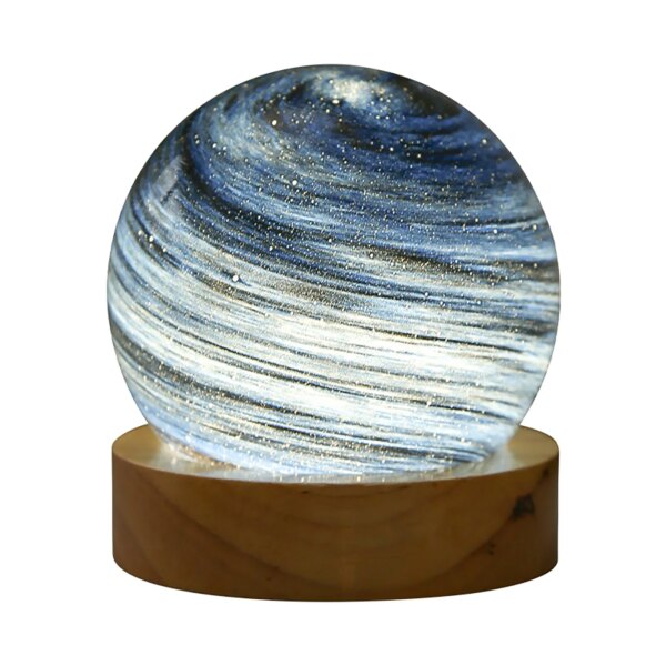 Lampe de bureau boule de verre USB